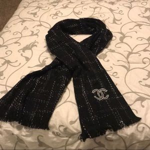 Authentic Chanel Silk/cashmere scarf, shawl